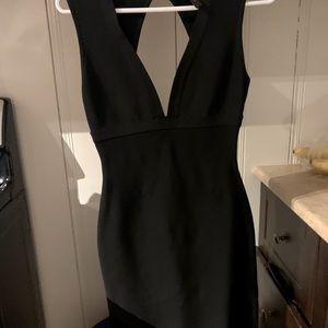 black BCBG dress